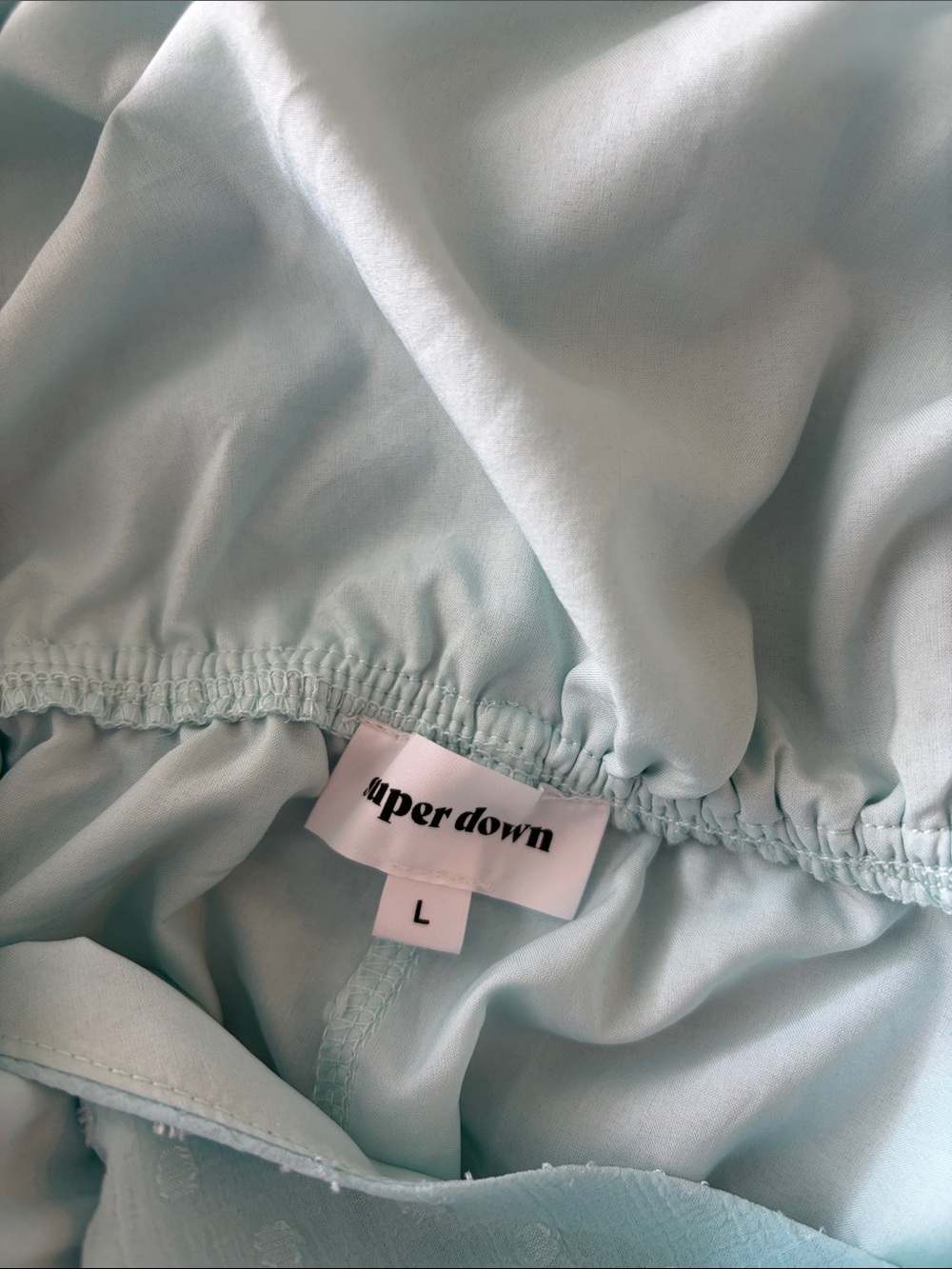 superdown Light Blue Ruffled Wrap Romper - Picture 3 of 3